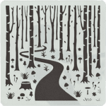 Reusable 6x6 inch road view stencil for DIY painting