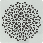 Reusable 6x6 inch circle pattern stencil for DIY painting