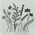 Reusable 6x6 inch floral stencil for DIY painting