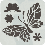Reusable 6x6 inch butterfly stencil for DIY painting