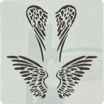 Reusable 6x6 inch feather stencil for DIY painting