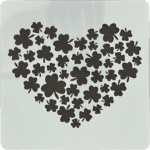 Reusable 6x6 inch heart stencil for DIY painting