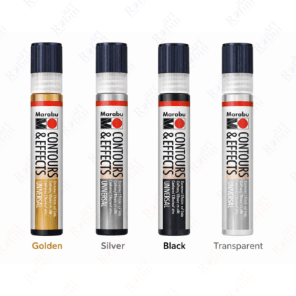Marabu Gutta 25ml – 4 Colours (Golden, Silver, Black & Transparent)