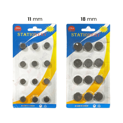 Round Craft Magnets – 11mm & 18mm (12 Pieces Set)