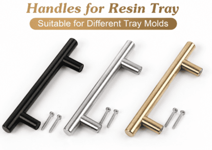Golden, Silver and Black Metallic Resin Handles for Trays & Drawers
