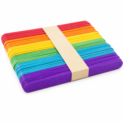 Colorful Ice Cream Sticks - (50pcs)