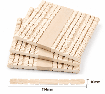 Natural Wood Ice Cream Sticks for Creating Craft Projects (Natural)