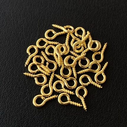 Small Gold Screw Eye Pins for Jewelry Making, DIY Crafts, and Resin Art
