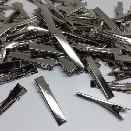 Metal Silver Alligator Hair Clips – DIY Hair Accessories Base for Bows, Resin Art, Beading & Handmade Hair Clip Making (1.5 gram)