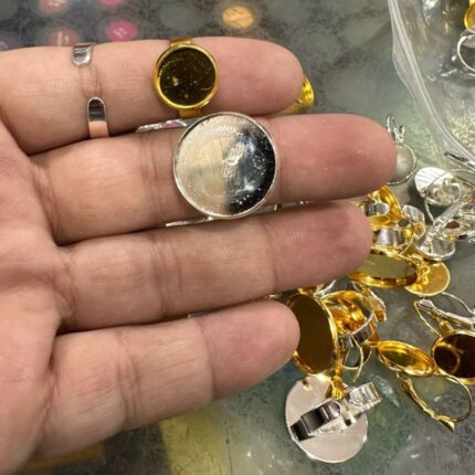 Ring Blank Base Bezel Tray for Resin Jewelry Making – Adjustable DIY Ring Setting for Epoxy & UV Resin Crafts 6 Pcs