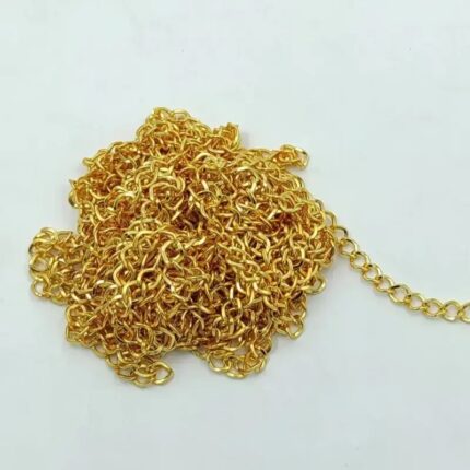 Premium Golden and Silver Necklace Chain for Resin Jewelry Making (2 yards)