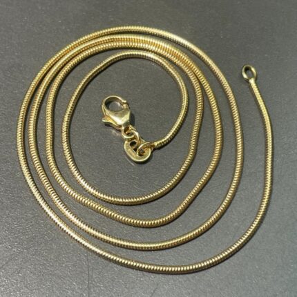 Resin Art Golden Snake Chain Necklace – Flexible Metal Chain for Jewelry Making