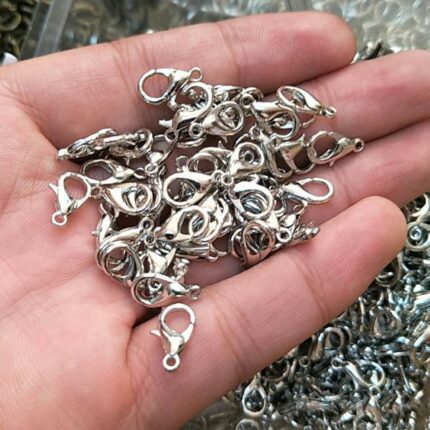Silver Lobster Clasps for Jewelry Making – DIY Necklace & Bracelet Fasteners 24Pcs